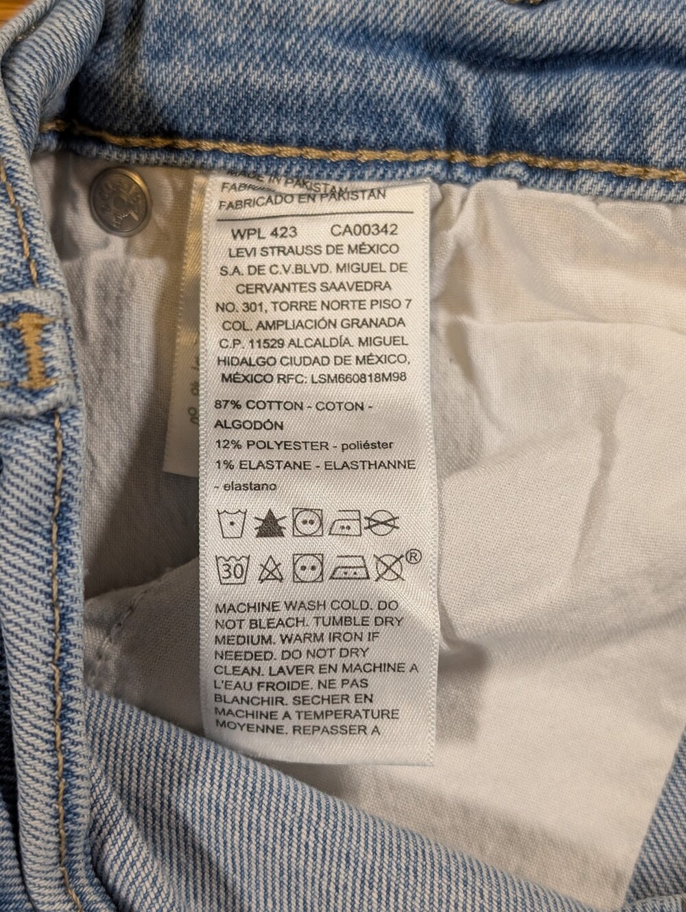 Levi Strauss Signature Heritage High Rise Loose Straight Jeans Size 14 W32 - Picture 6 of 9